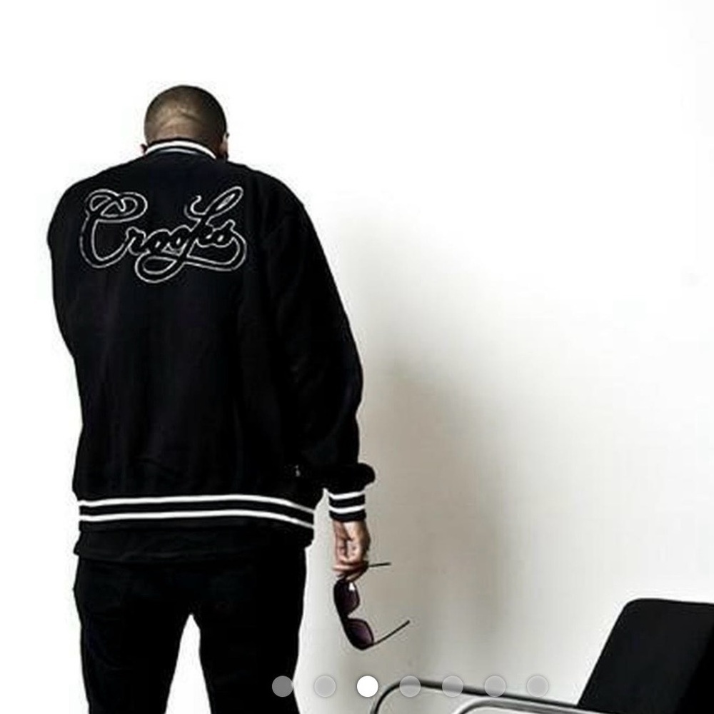 Crooks & Castle Holiday Medusa Varsity Stadium Jacket Men’s XL Black Streetwear